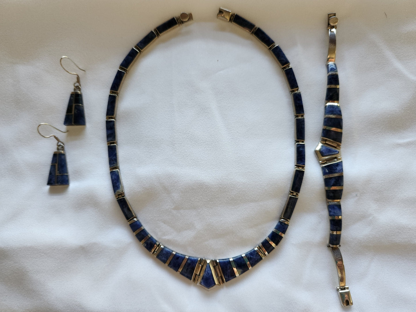 Taxco Sterling Silver Sodalite 3 Piece Set