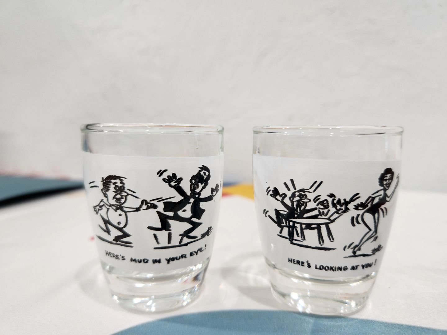 Hazel Atlas Cartoon Shot Glasses