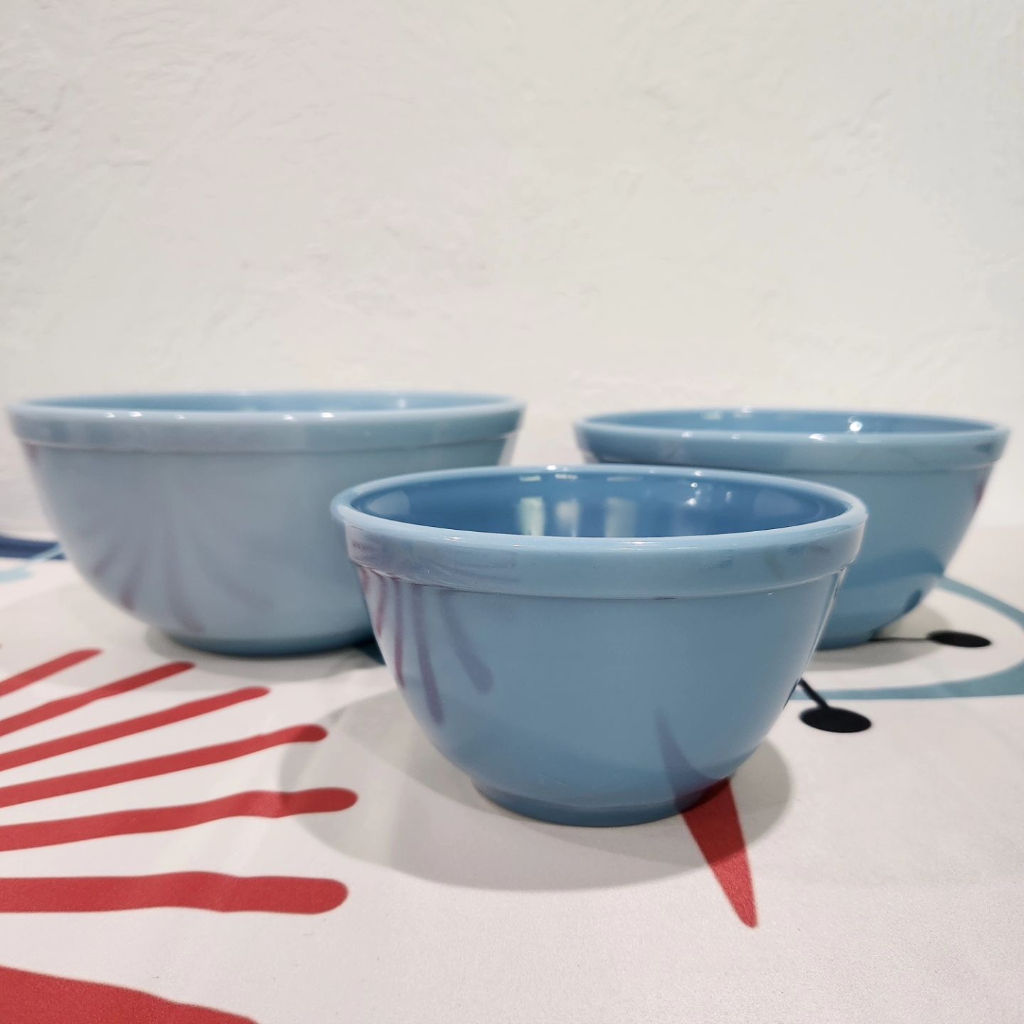 Pyrex Delphite Bluebelle Mixing Bowl Set