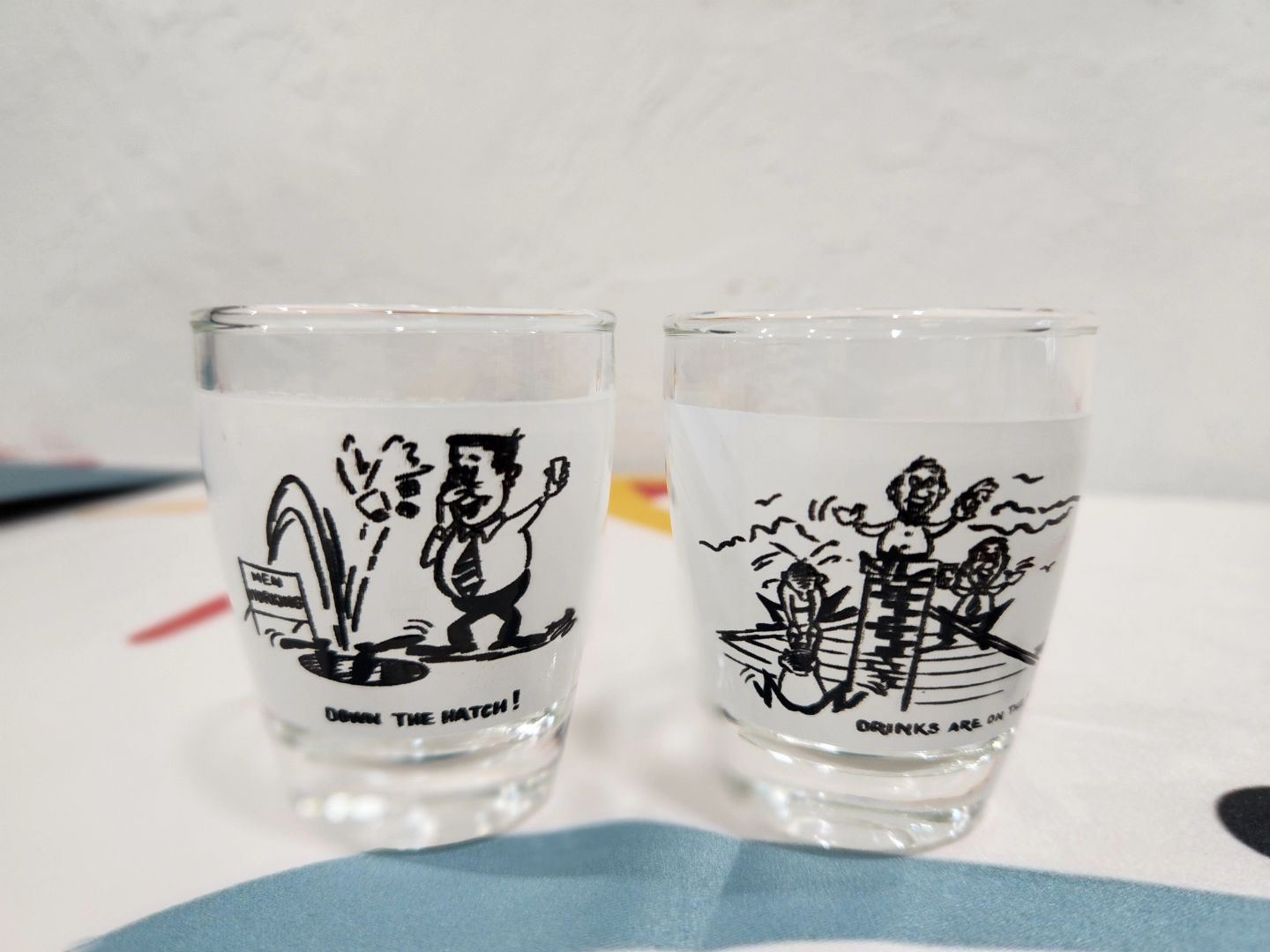 Hazel Atlas Cartoon Shot Glasses